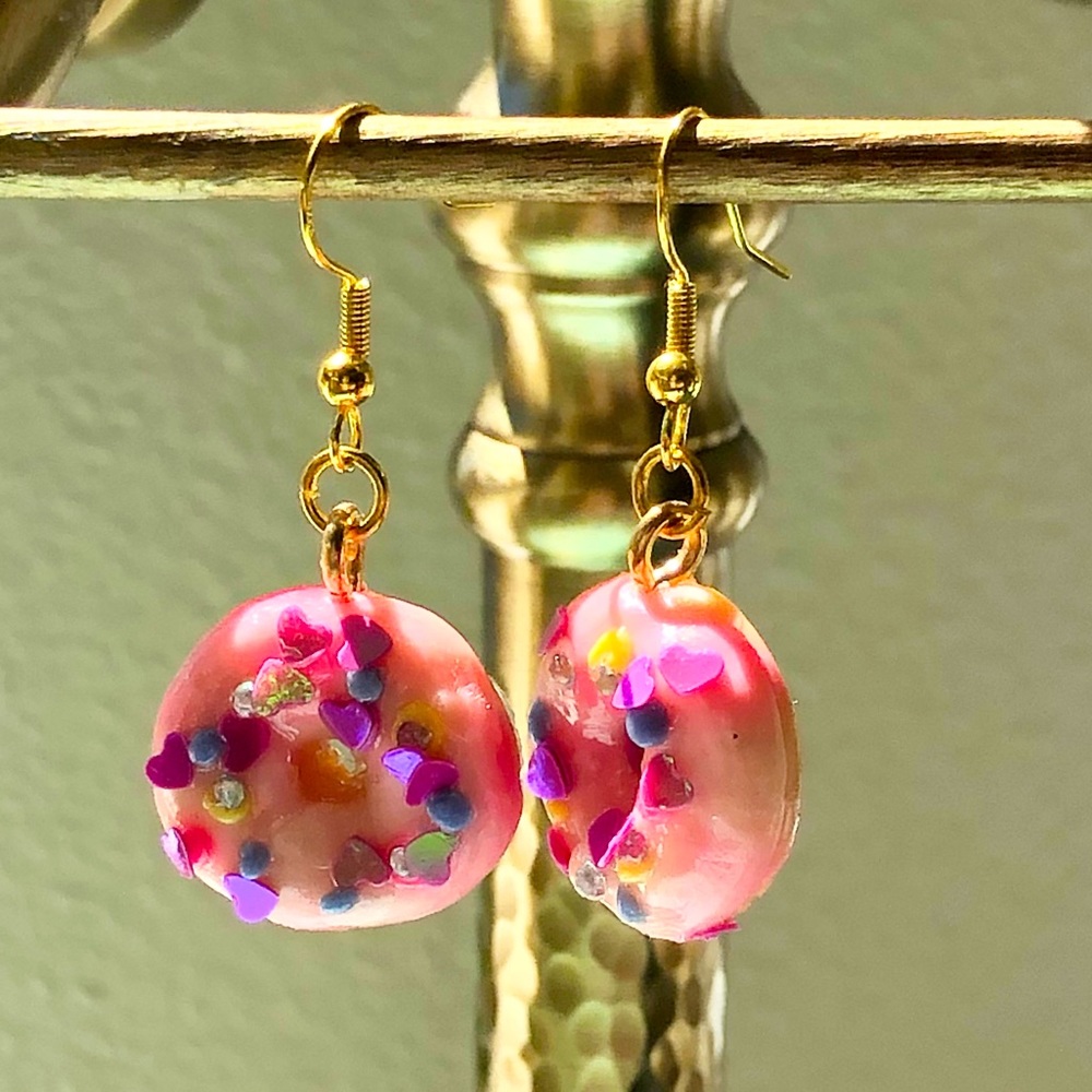 🍩Frosted Donut with Sprinkle Earrings